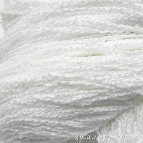 Centipede Like Yarn 100% POLYESTER CHENILLE LIKE YARN RAW WHITE Supplier